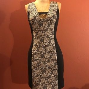 Formal black patterned dress